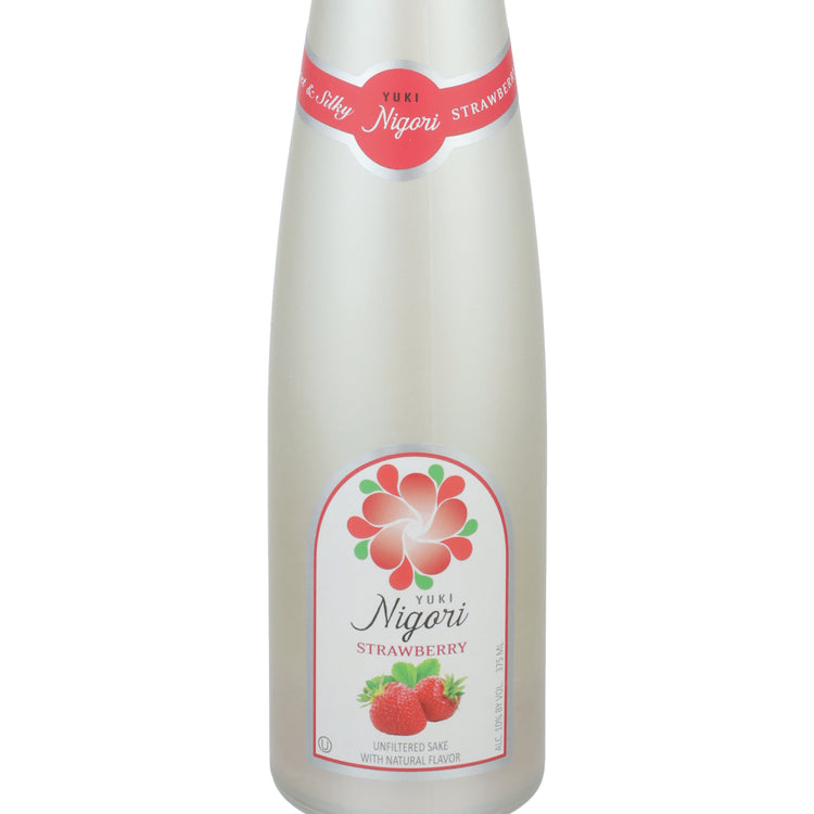 Yuki Strawberry Flavored Nigori Sake - 375ML - Front Label
