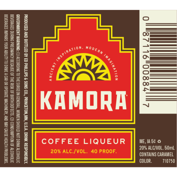 Kamora Coffee Liqueur 40 - 50ML - Front Label