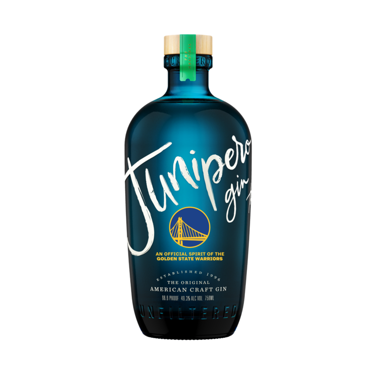 Junipero Dry Gin American Craft Gin Golden State Warriors 98.6 - 750ML - Front