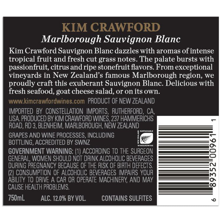 Kim Crawford Sauvignon Blanc Marlborough - 750ML