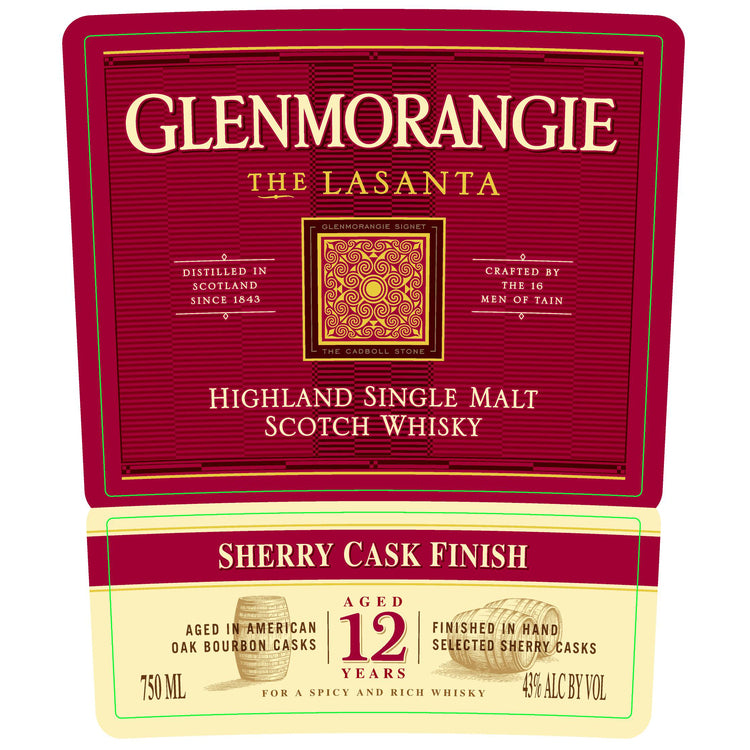 Glenmorangie Single Malt Scotch The Lasanta 12 Yr 86 W/ Gift Box - 750ML