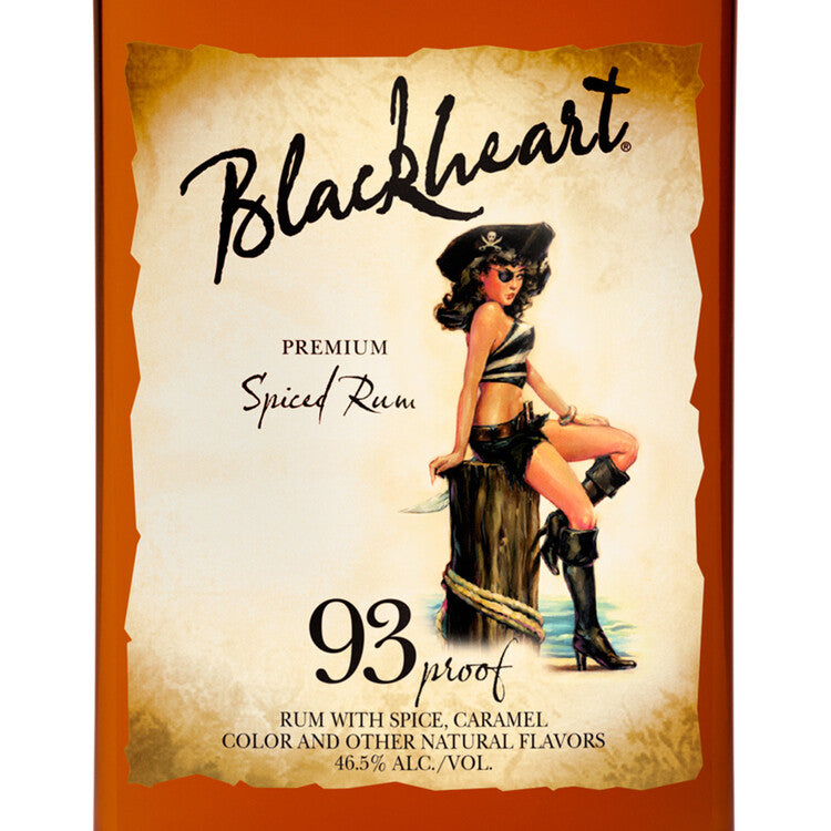 Blackheart Spiced Rum 93 - 50ML - Front Label