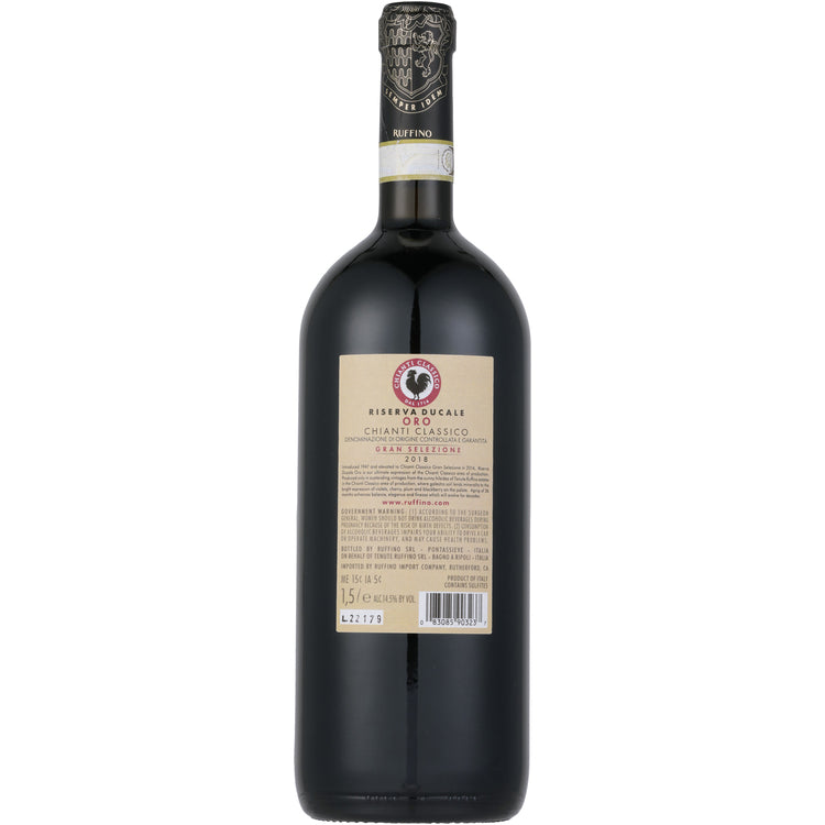 Ruffino Chianti Classico Gran Selezione Riserva Ducale Oro 2018 Wood B - 1.5L