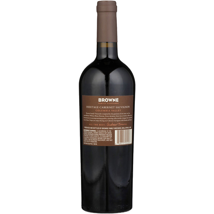 Browne Family Vineyards Cabernet Sauvignon Heritage Columbia Valley 20 - 750ML