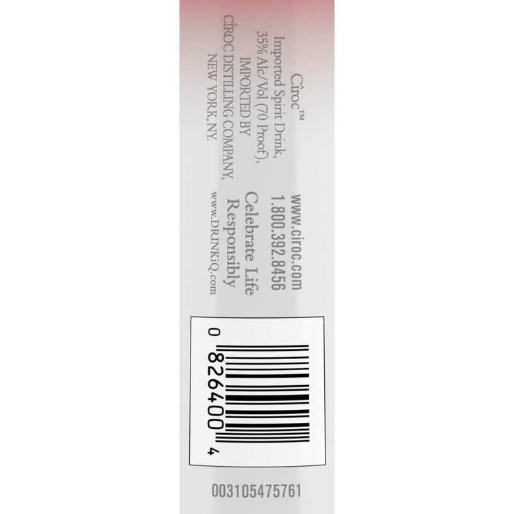 Ciroc Summer Watermelon Flavored Vodka Limited Edition 70 - 50ML - Back Label
