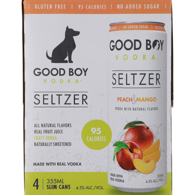 Good Boy Vodka Seltzer Peach & Mango 9 - 12 Z
