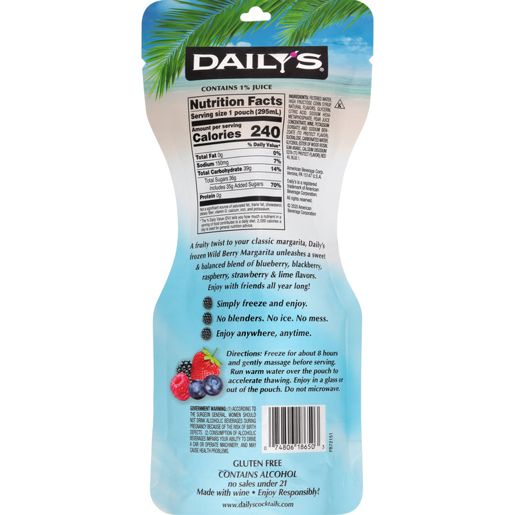 Daily'S Wildberry Margarita Wine Based Cocktail - 10 Z