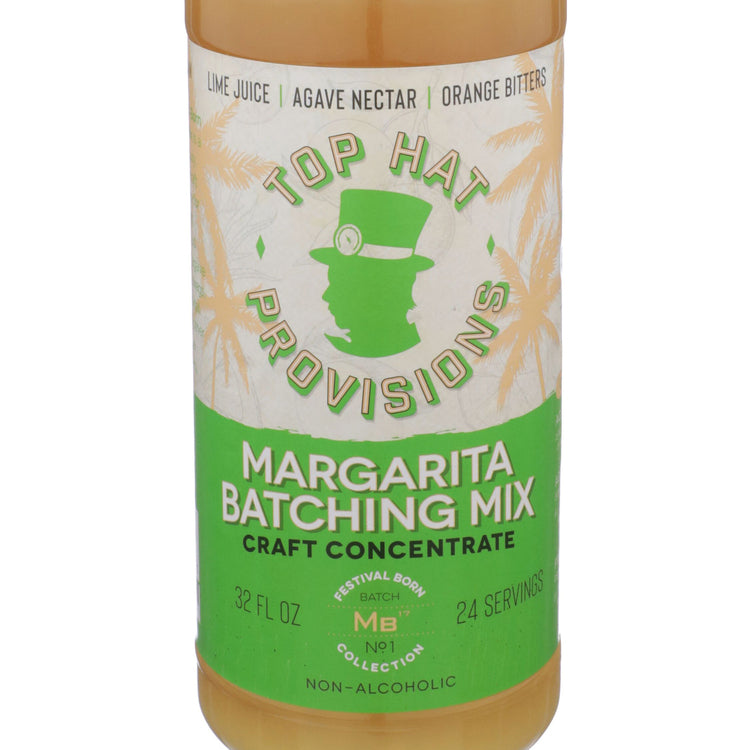 Top Hat Margarita Batching Mix Craft Concentrate - 32 Z - Front Label