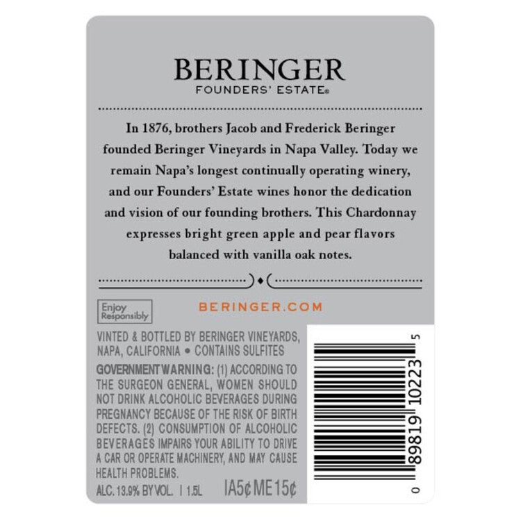 Beringer Founders' Estate Chardonnay California - 1.5L