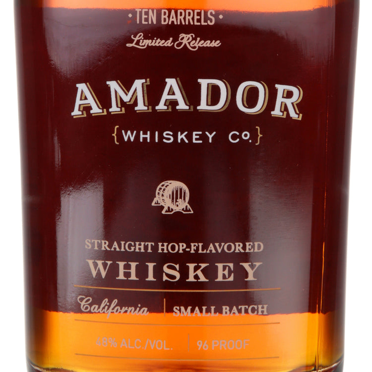 Amador Whiskey Co. Straight Hop Flavored Whiskey Ten Barrels Californi - 750ML - Front Label