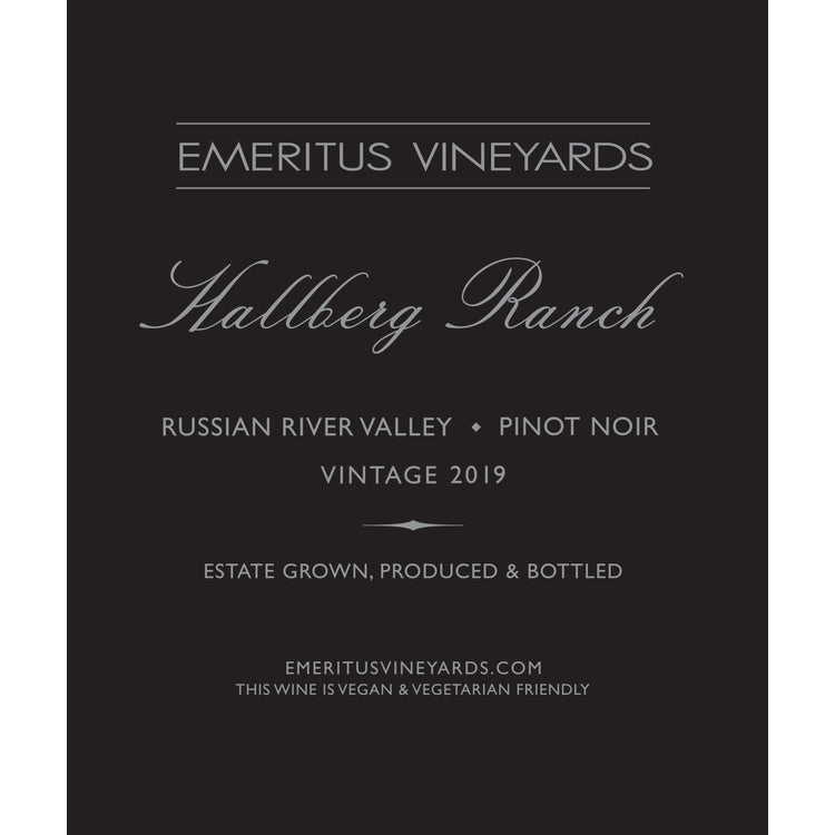 Emeritus Pinot Noir Hallberg Ranch Russian River Valley 2020 - 375ML