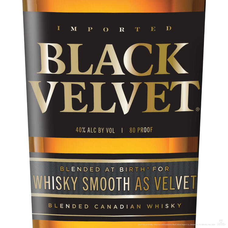 Black Velvet Canadian Whisky 3 Yr 80 - 1.0L - Front Label