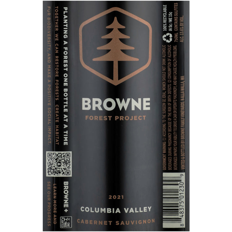 Browne Family Vineyards Cabernet Sauvignon Forest Project Columbia Val - 750ML - Front Label