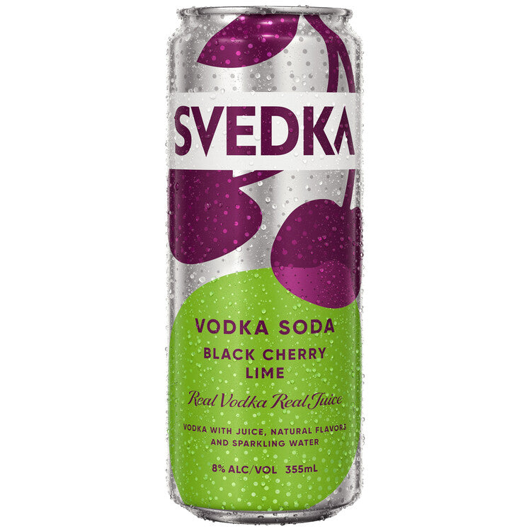 Svedka Vodka Soda Cocktail Black Cherry Lime 16 - 355ML - Front Label