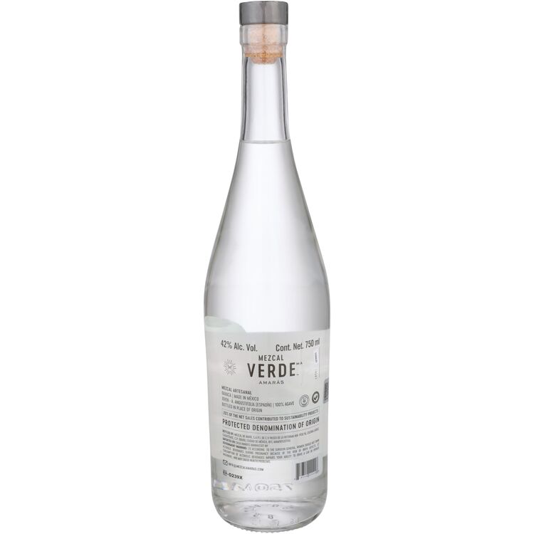Verde Amaras Mezcal Joven Espadin Artesanal A1 84 - 750ML