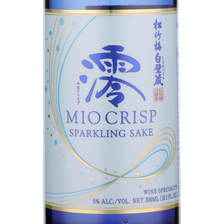 Sho Chiku Bai Shirakabegura Mio Crisp Sparkling Sake - 300ML - Front Label