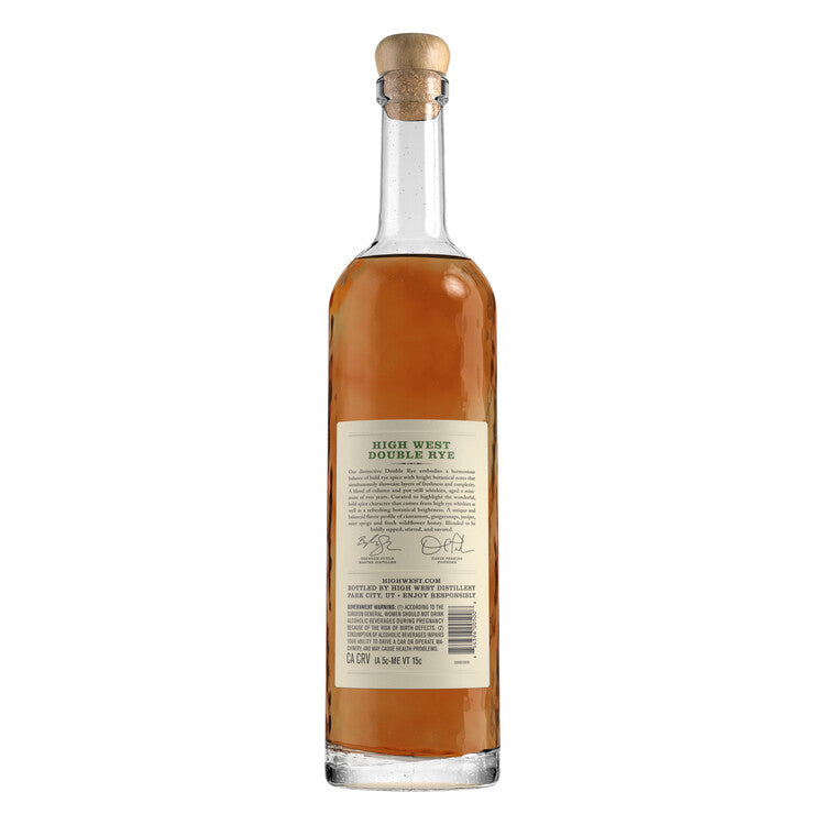 High West Rye Whiskey Double Rye! 92 - 750ML
