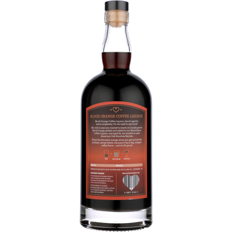 Black Hjerte Coffee Liqueur Barrel Aged Blood Orange 60 - 750ML