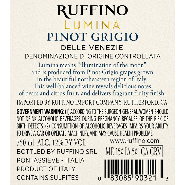 Ruffino Pinot Grigio Lumina Delle Venezie - 750ML