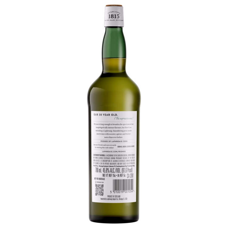 Laphroaig Single Malt Scotch 30 Yr 91.6 - 700ML