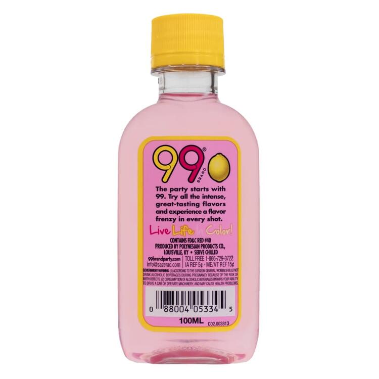 99 Brand Pink Lemonade Liqueur 99 - 100ML - Back