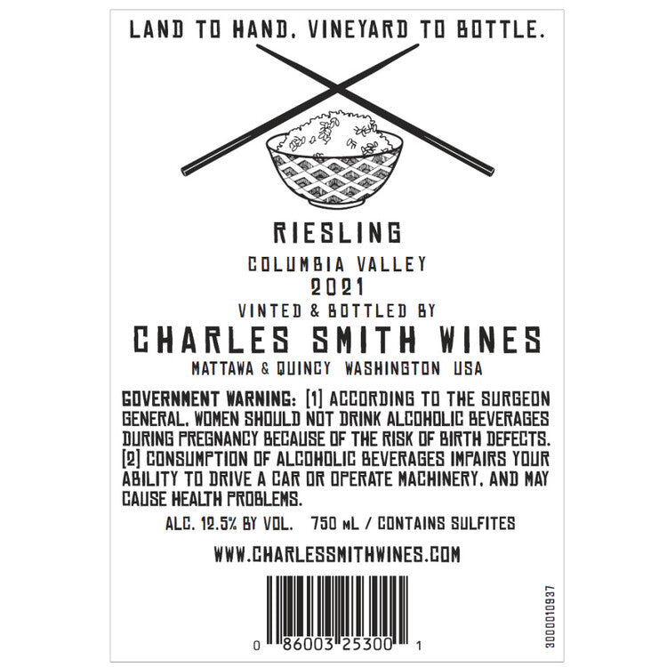 Charles Smith Wines Riesling Kungfu Girl Columbia Valley - 750ML