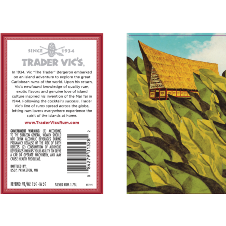 Trader Vic'S Light Rum Silver 80 - 1.75L