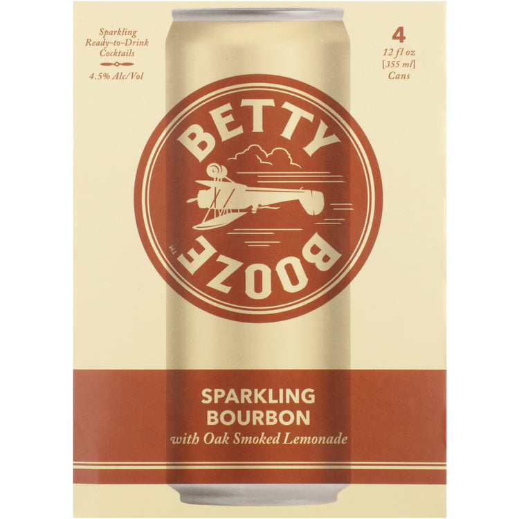 Betty Booze Sparkling Bourbon With Oak Smoked Lemonade Cocktail - 355ML