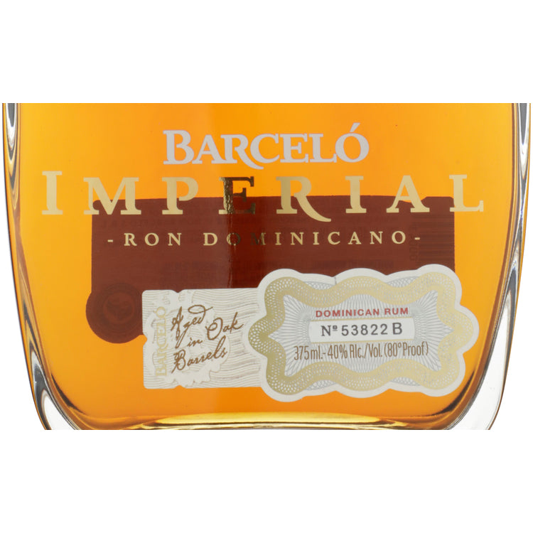 Ron Barcelo Aged Rum Imperial 80 - 375ML - Front Label