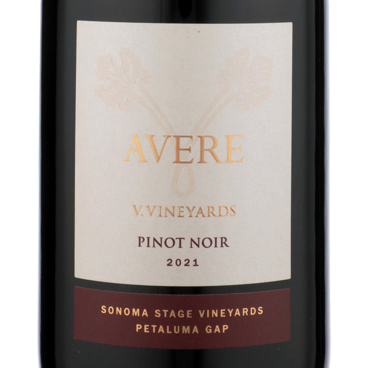 V. Vineyards Pinot Noir Avere Sonoma Stage Vineyard Sonoma Coast 2021 - 750ML