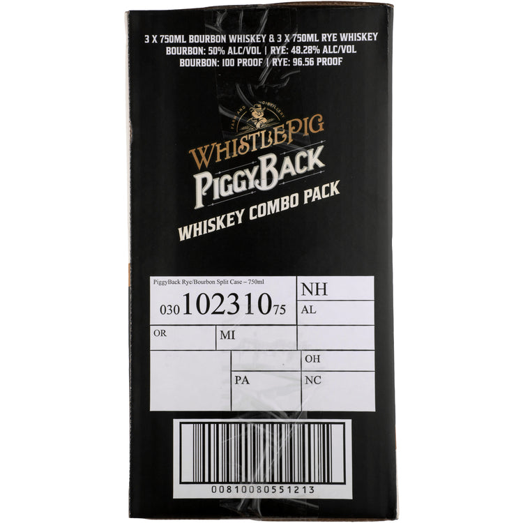 Whistlepig Piggyback In New American Oak Barrels Combo 3 Each Rye 6 Yr - 750ML
