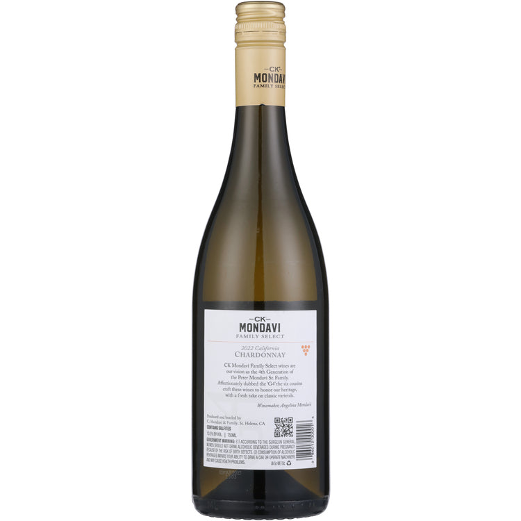 Ck Mondavi Chardonnay G4 Oak Aged Family Select California - 750ML