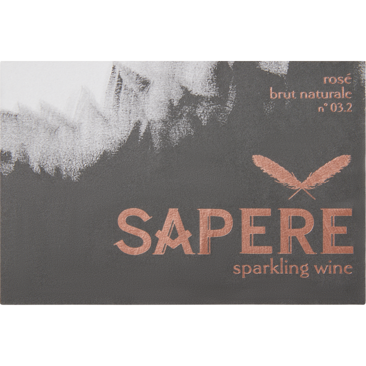 Sapere Sparkling Rose California - 750ML - Front Label