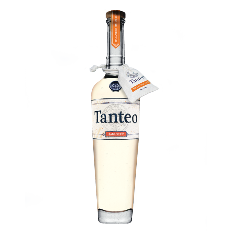 Tanteo Tequila Blanco Habanero Peppers 80 W/ Salt Jar - 750ML