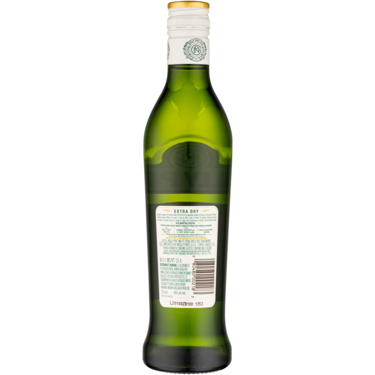 Noilly Prat Vermouth Extra Dry - 375ML - Back