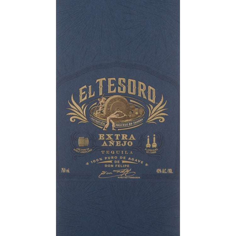 El Tesoro Tequila Extra Anejo 80 - 750ML - Front Label