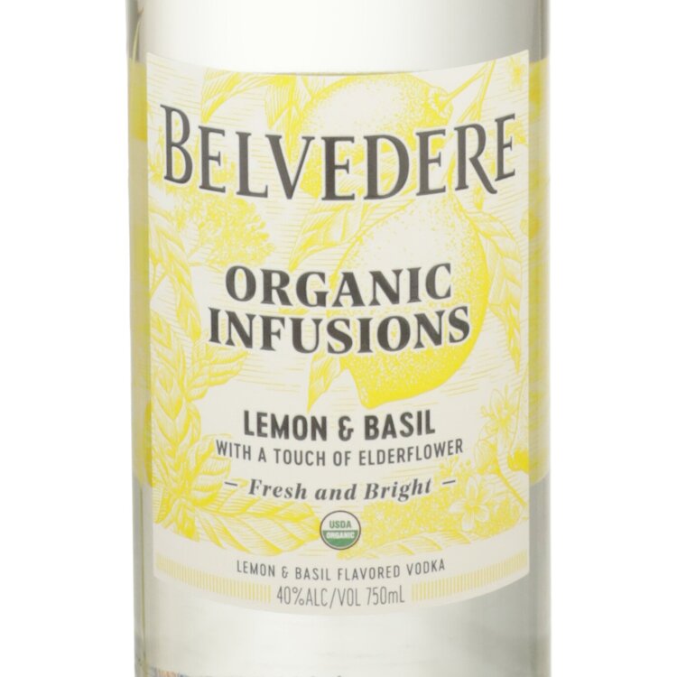 Belvedere Organic Infusions Lemon & Basil Flavored Vodka 80 - 750ML