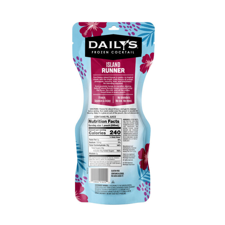 Daily's Wine Cooler Island Runner - 10 Z - Back