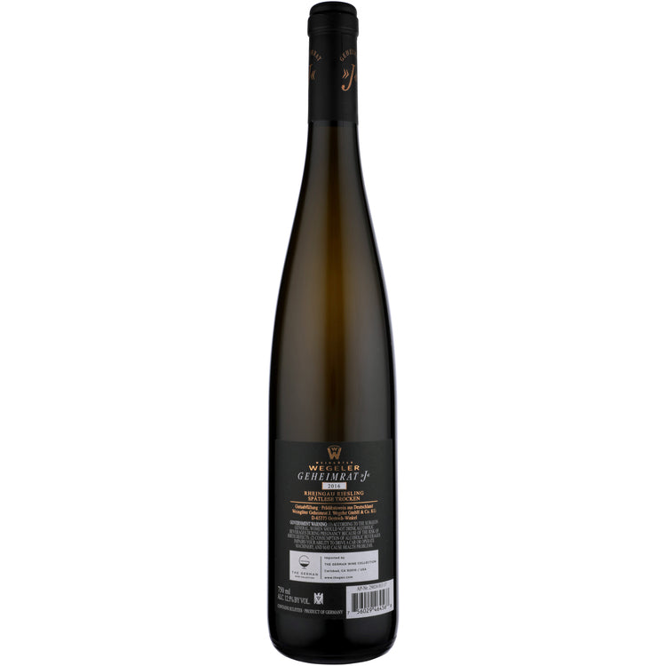 Weinguter Wegeler Riesling Trocken Geheimrat J Rheingau 2016 - 750ML
