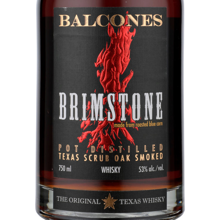 Balcones Corn Whiskey Brimstone Texas Scrub Oak Smoked Pot Distilled 1 - 750ML