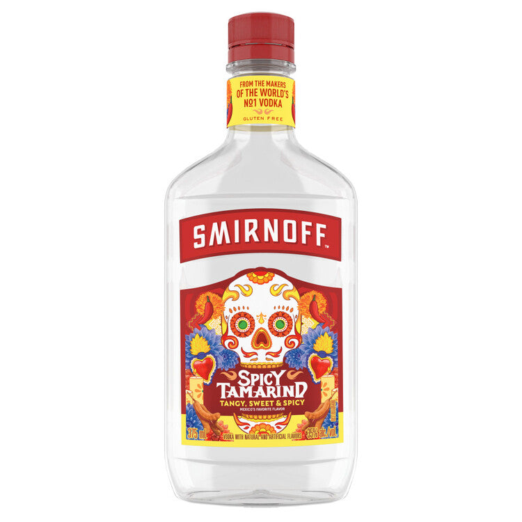 Smirnoff Vodka Spicy Tamarind Flavored 70 Flask - 375ML - Front Label