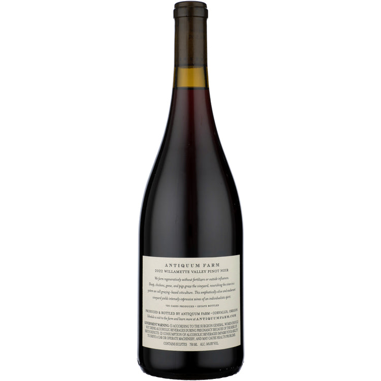Antiquum Farm Pinot Noir Willamette Valley 2022 - 750ML