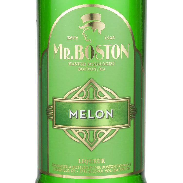 Mr. Boston Melon Liqueur 34 - 1.0L - Front Label