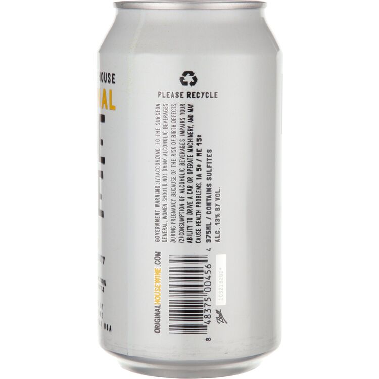 House Wine Chardonnay American - 355ML