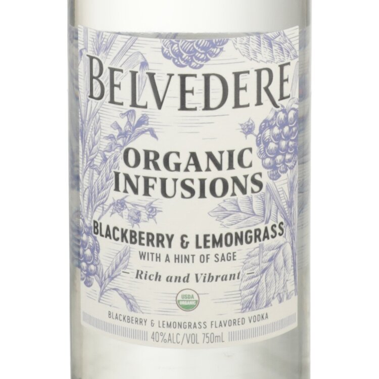 Belvedere Organic Infusions Blackberry & Lemongrass Flavored Vodka 80 - 750ML