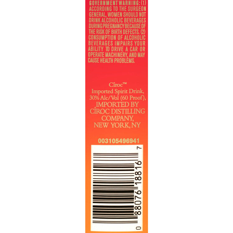 Ciroc Tropical Passion Flavored Vodka 60 - 375ML