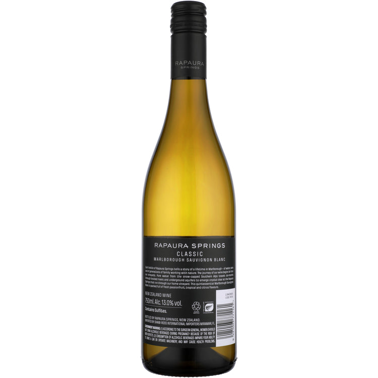 Rapaura Springs Sauvignon Blanc Classic Marlborough 2023 - 750ML