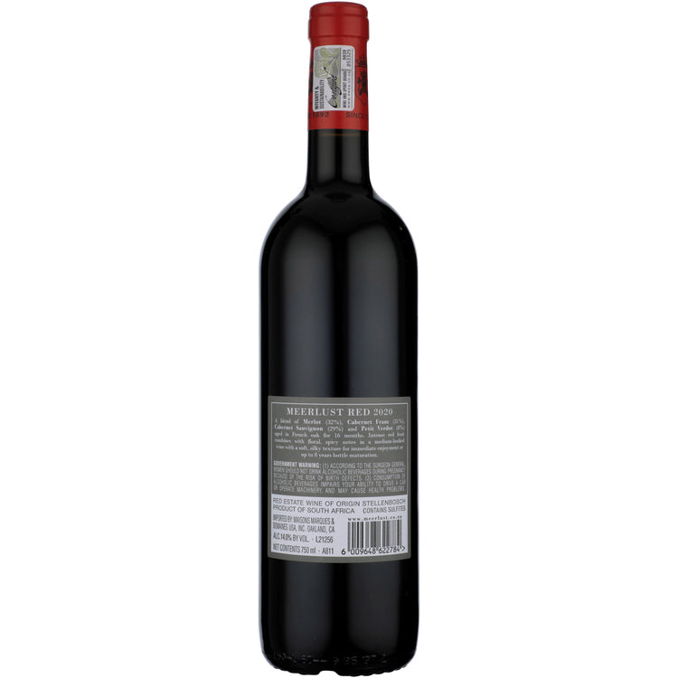 Meerlust Red Wine Meerlust Estate Stellenbosch 2020 - 750ML
