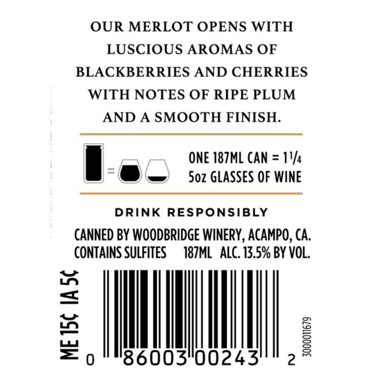 Woodbridge Merlot California - 187ML