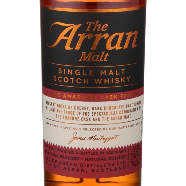 The Arran Malt Single Malt Scotch Amarone Cask Finish 100 - 700ML - Front Label